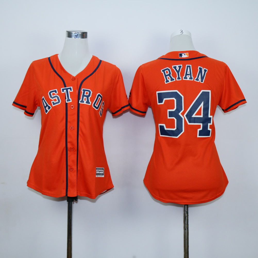 Women Houston Astros #34 Ryan Oragne MLB Jerseys